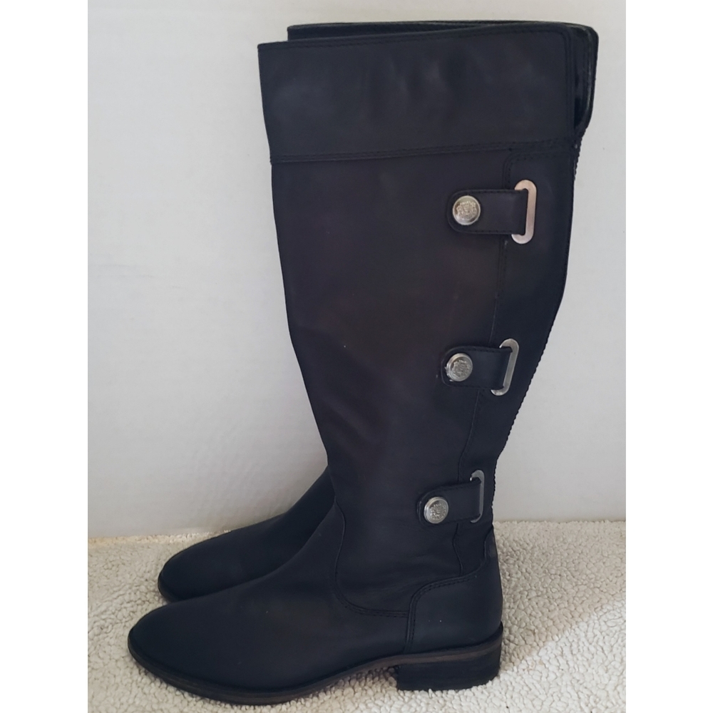 Arturo Chiang knee high black leather boots 6.5